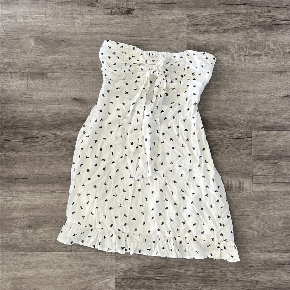 Hey Chic Strapless Mini Dress with Bows